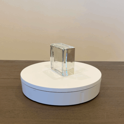 100 x 100 x 50 mm Clear Molded Glass Brick-1