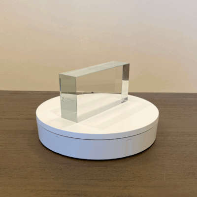 200 x 100 x 50 mm Clear Polished Glass Brick-1
