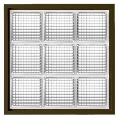 Cross Rib Bronze Acrylic Block Replacement Window