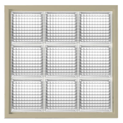 Cross Rib Tan Acrylic Block Replacement Window