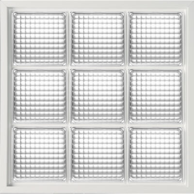 Cross Rib White Acrylic Block Replacement Window